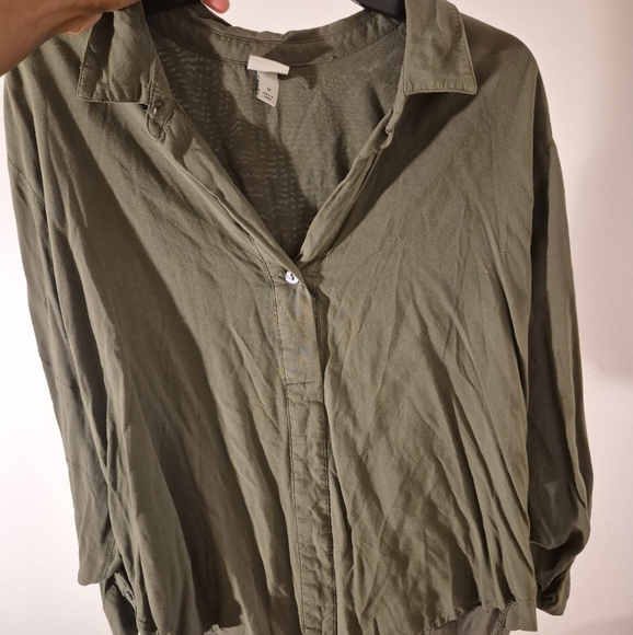 A New Day Olive Button Down Shirt - Picture 1 of 1
